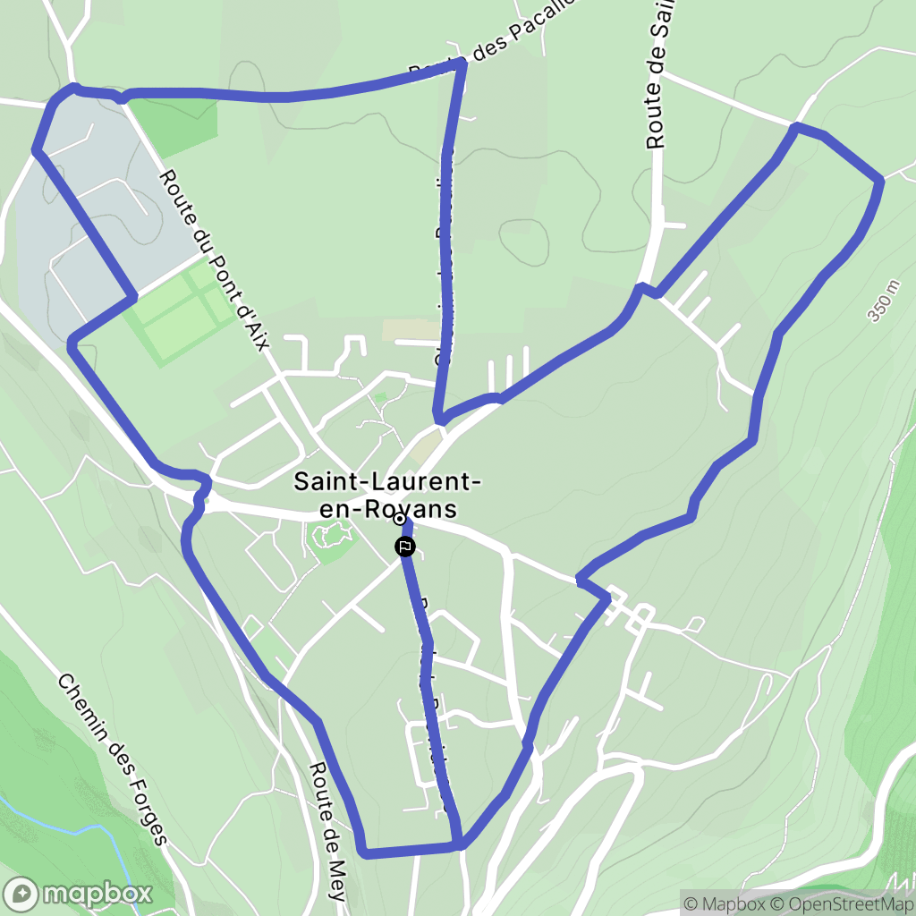 Saint-Laurent-en-Royans : carte du parcours de randonnée - France