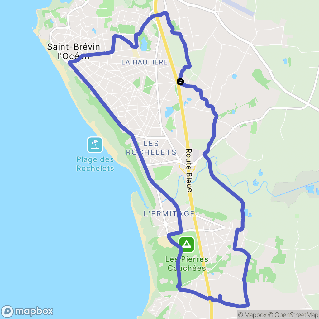 Saint-Brevin-les-Pins : carte du parcours de randonnée - France