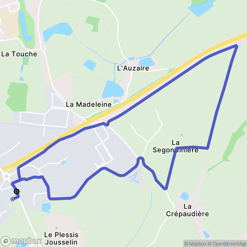 Les Achards : carte du parcours de randonnée - France
