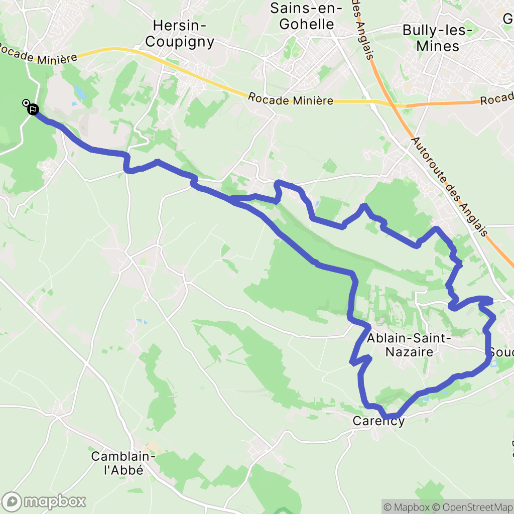 Fresnicourt-le-Dolmen : carte du parcours de randonnée - France