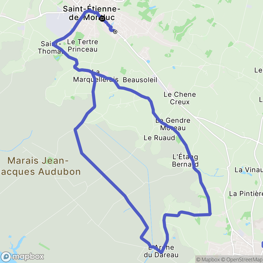Saint-Étienne-de-Montluc : carte du parcours de randonnée - France