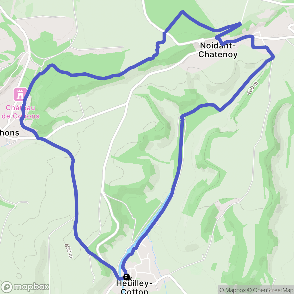 Villegusien-le-Lac : carte du parcours de randonnée - France
