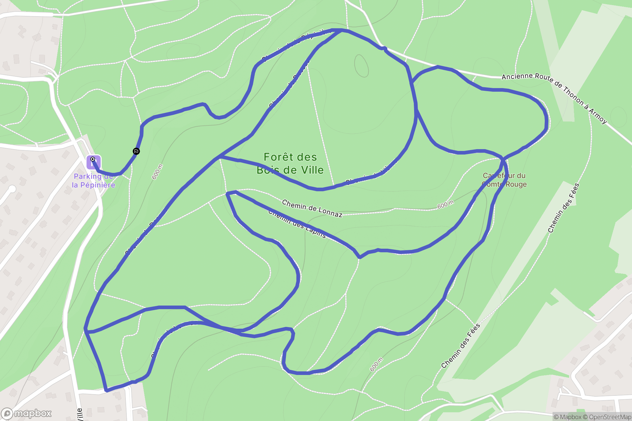 Armoy : carte du parcours de randonnée - France