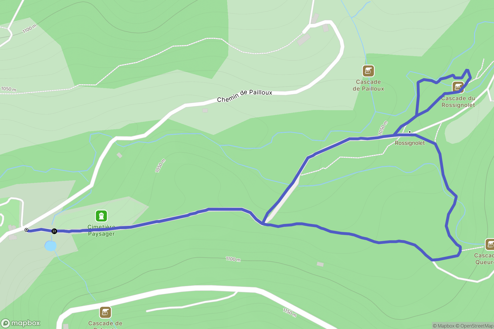 Mont-Dore : carte du parcours de randonnée - France