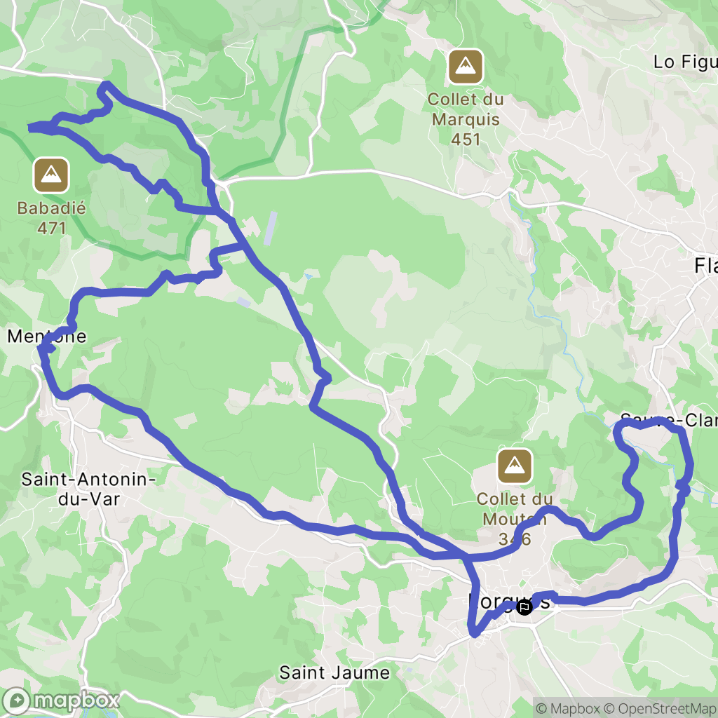 Lorgues : carte du parcours de randonnée - France