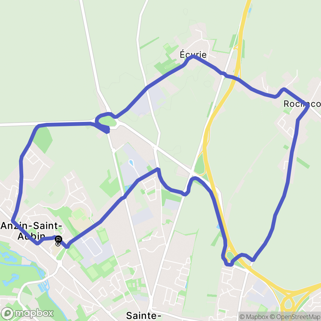 Anzin-Saint-Aubin : carte du parcours de randonnée - France