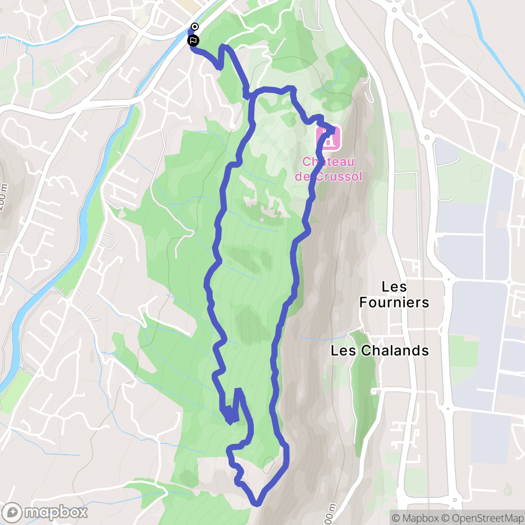Saint-Péray : carte du parcours de randonnée - France