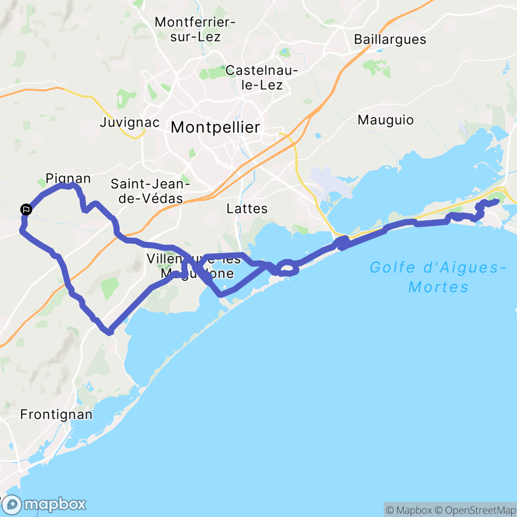 Cournonterral : carte du parcours de randonnée - France