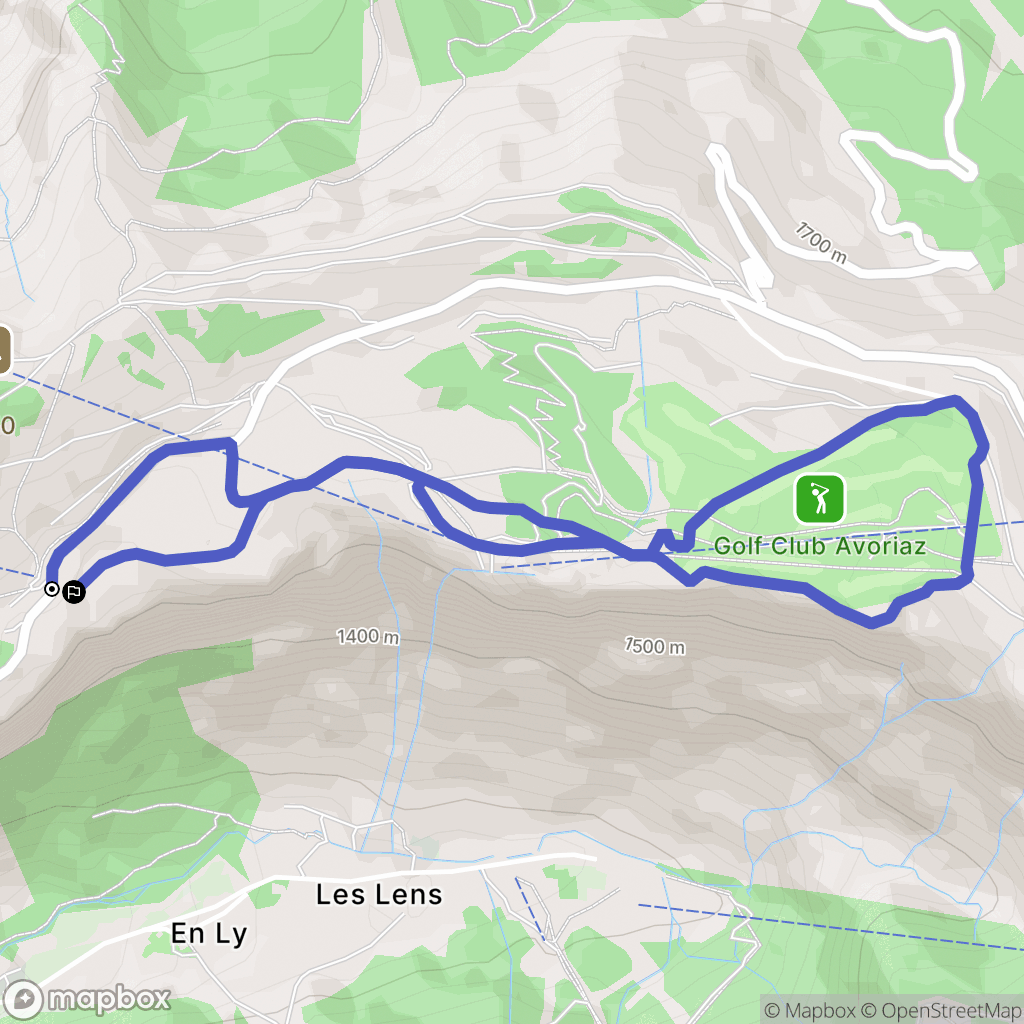 Morzine : carte du parcours de randonnée - France