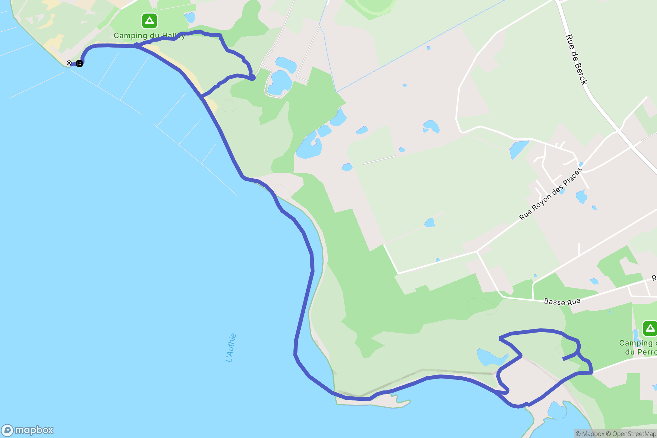 Berck : carte du parcours de randonnée - France
