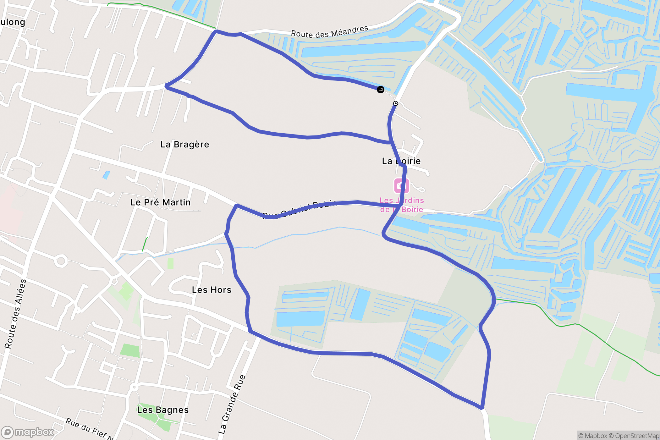 Saint-Pierre-d'Oléron : carte du parcours de randonnée - France