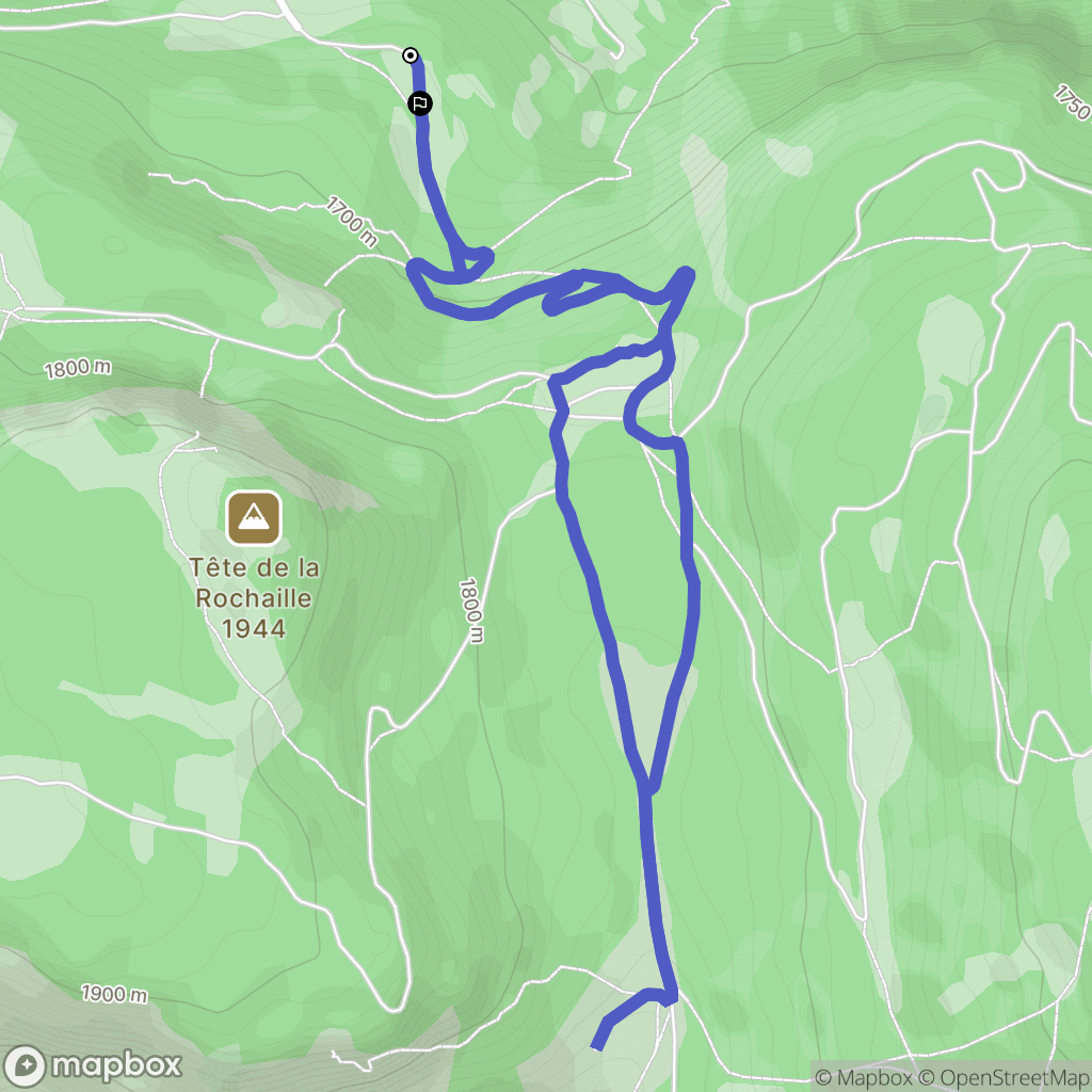 Puy-Saint-Vincent : carte du parcours de randonnée - France