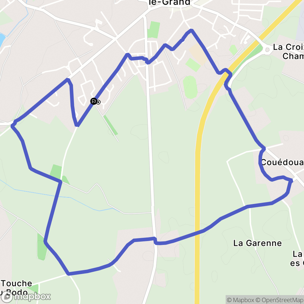 Plélan-le-Grand : carte du parcours de randonnée - France