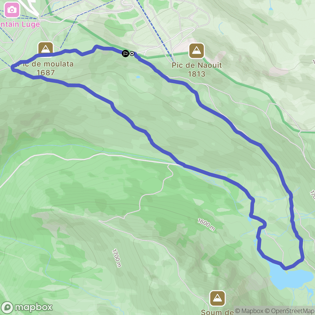 Gazost : carte du parcours de randonnée - France
