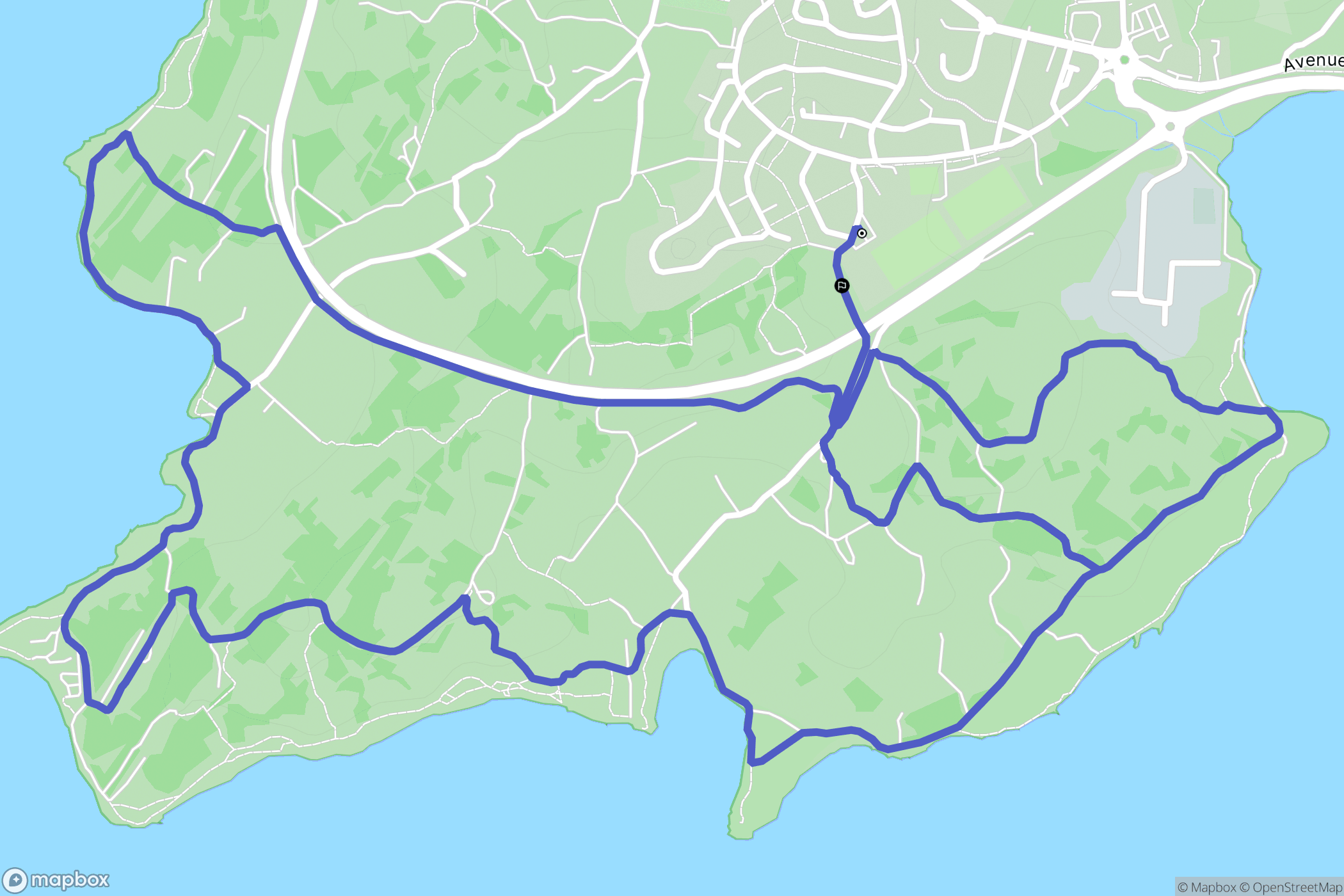 Leucate : carte du parcours de randonnée - France