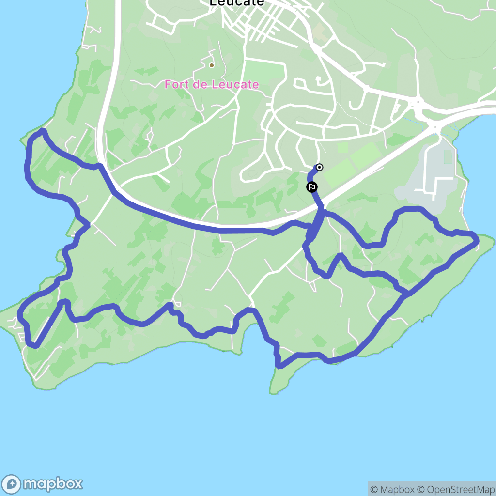 Leucate : carte du parcours de randonnée - France
