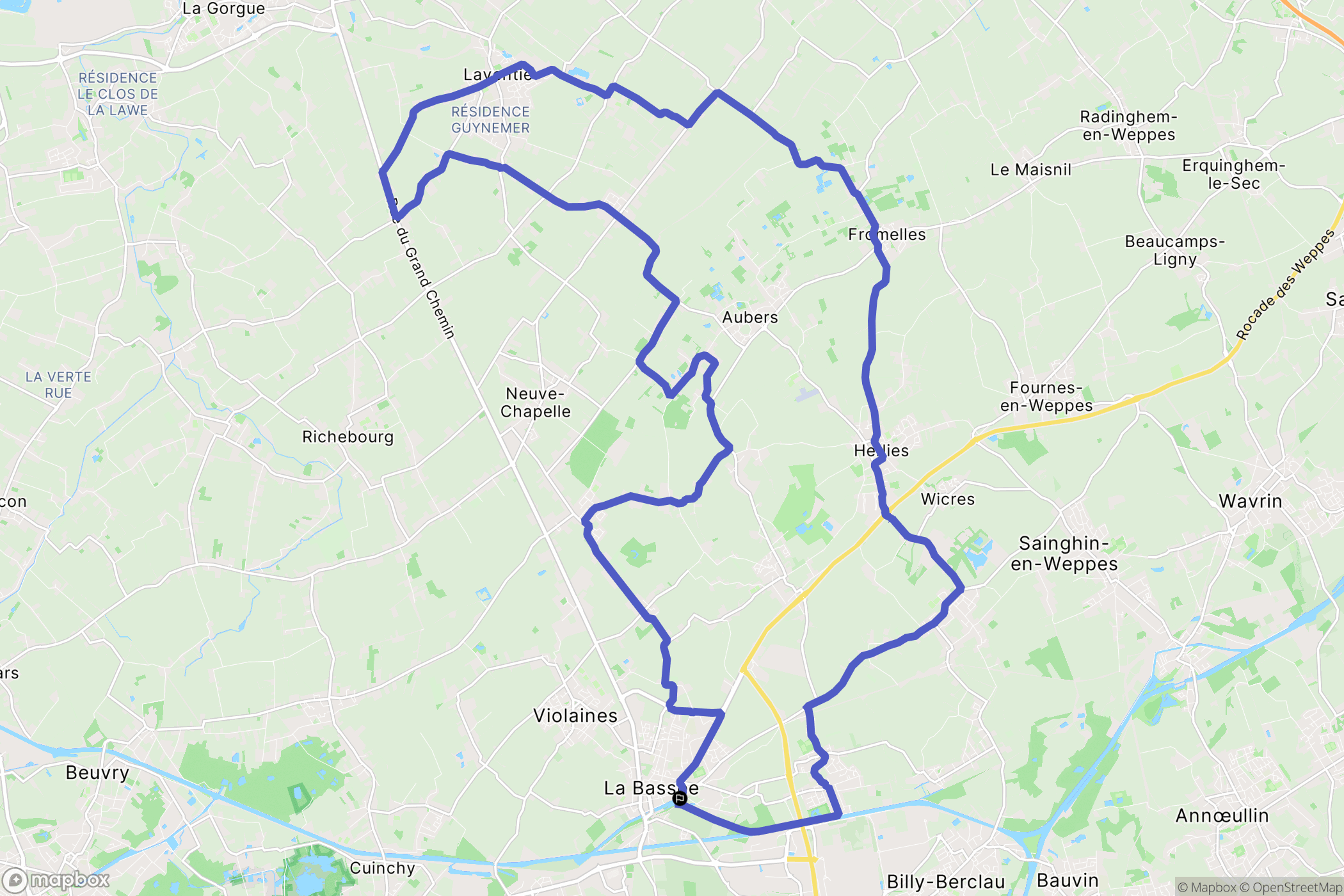 Salomé : carte du parcours de randonnée - France