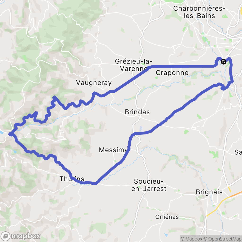 Francheville : carte du parcours de randonnée - France