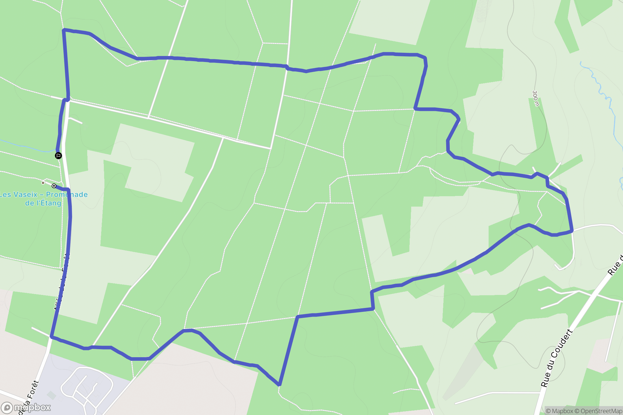 Verneuil-sur-Vienne : carte du parcours de randonnée - France