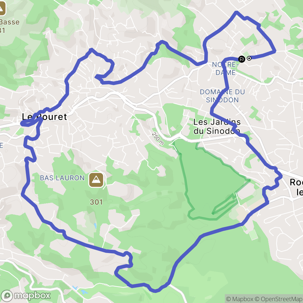 Roquefort-les-Pins : carte du parcours de randonnée - France