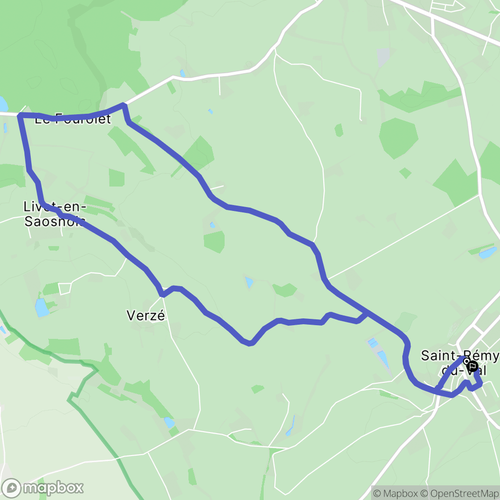 Saint-Rémy-du-Val : carte du parcours de randonnée - France
