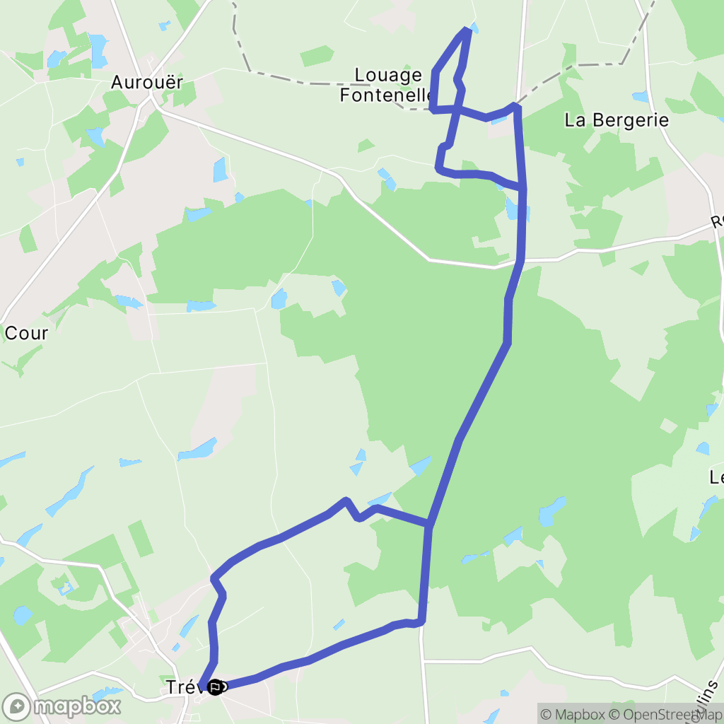 Trévol : carte du parcours de randonnée - France