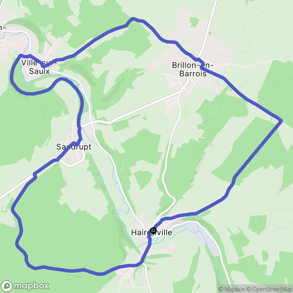 Haironville : carte du parcours de randonnée - France