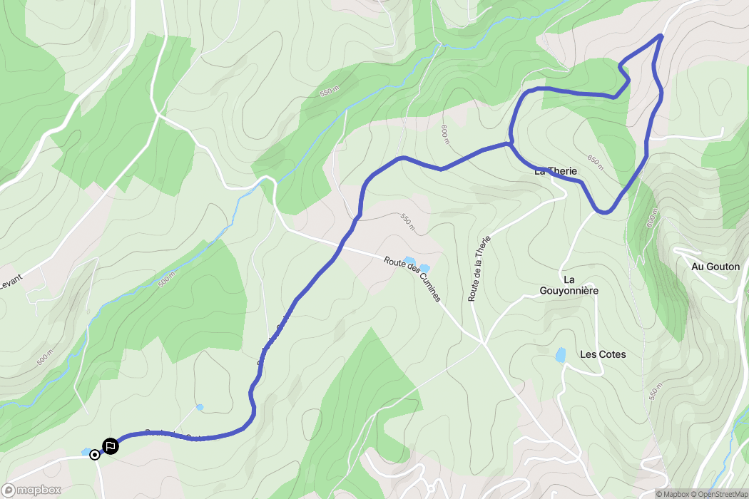 L'Etrat : carte du parcours de randonnée - France