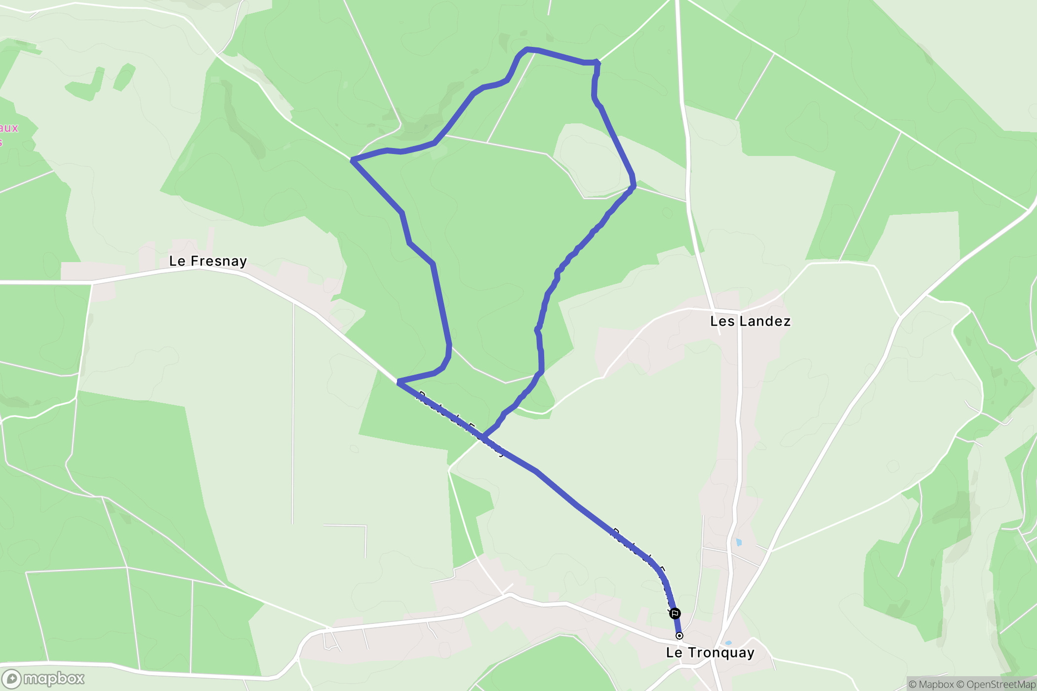 Le Tronquay : carte du parcours de randonnée - France
