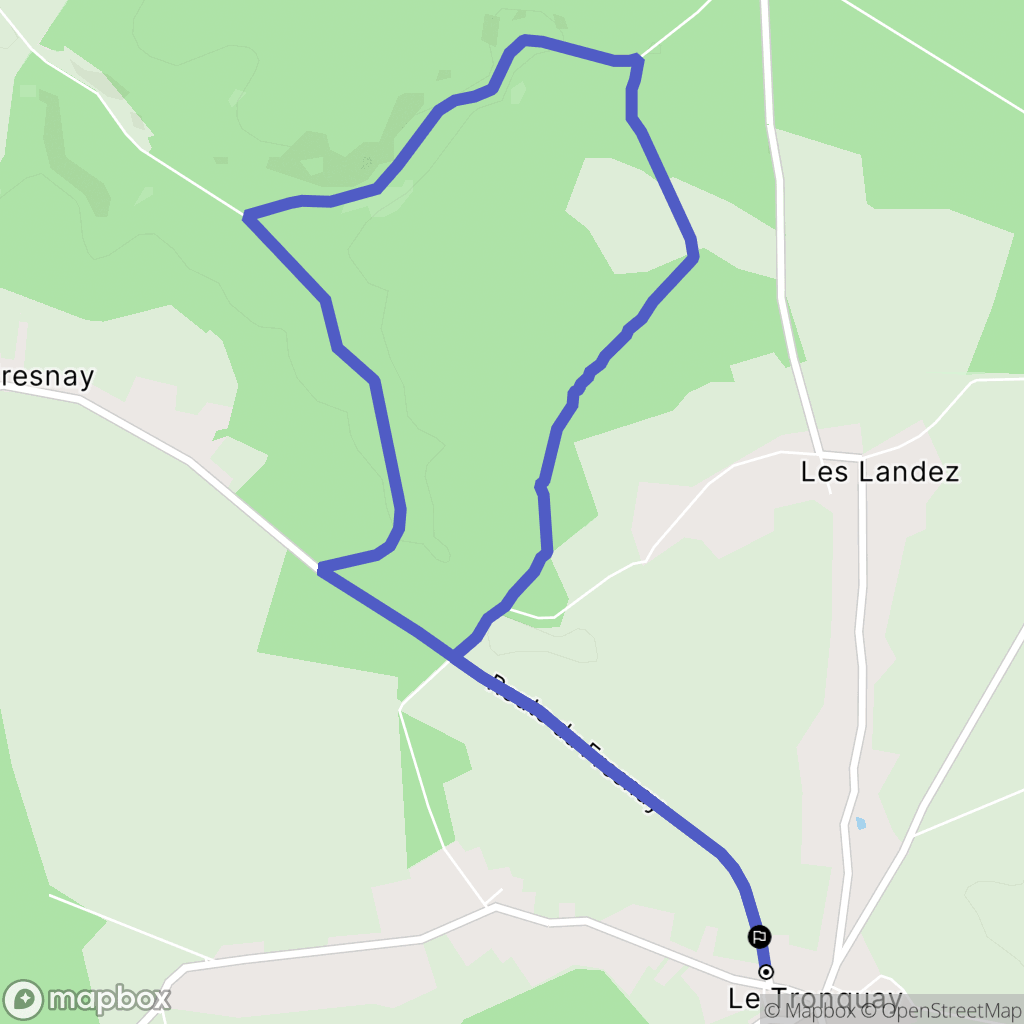 Le Tronquay : carte du parcours de randonnée - France