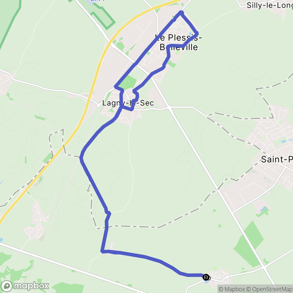 Marchémoret : carte du parcours de randonnée - France