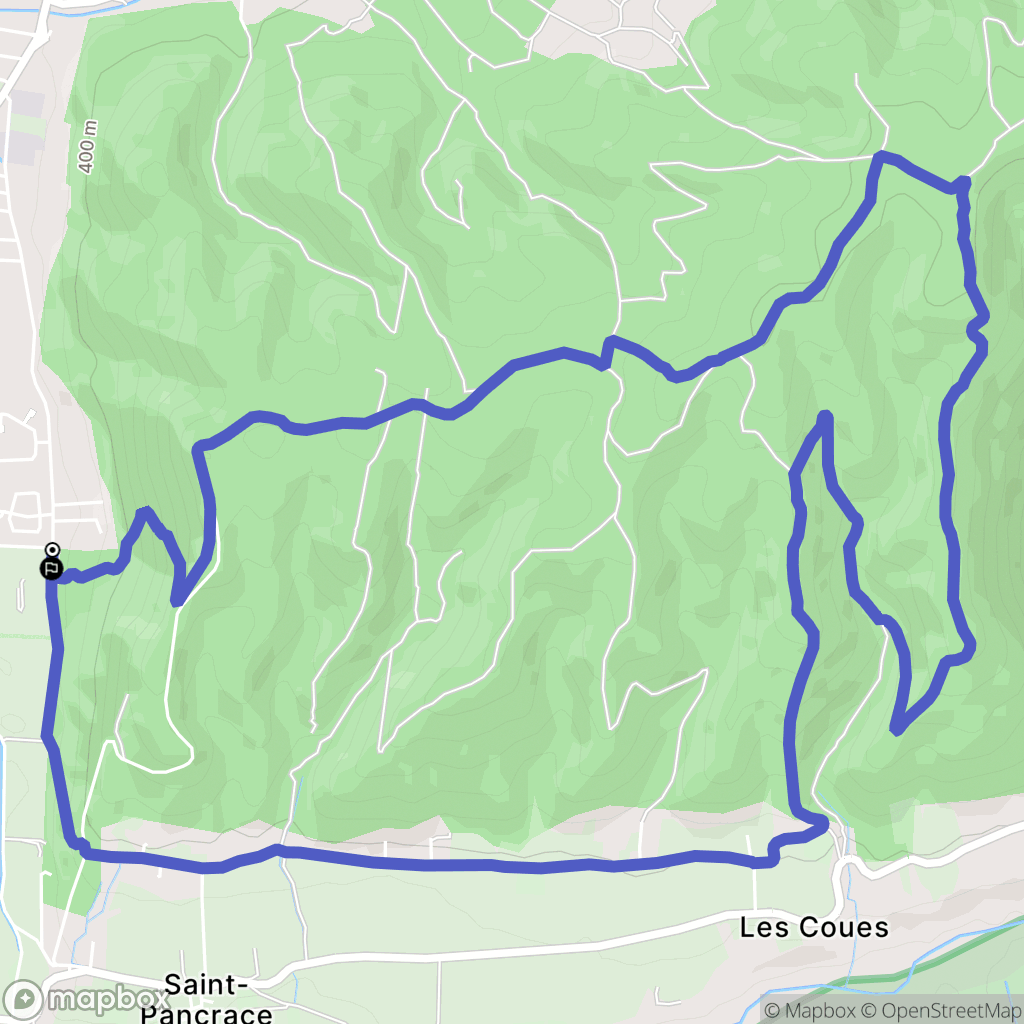 Oraison : carte du parcours de randonnée - France