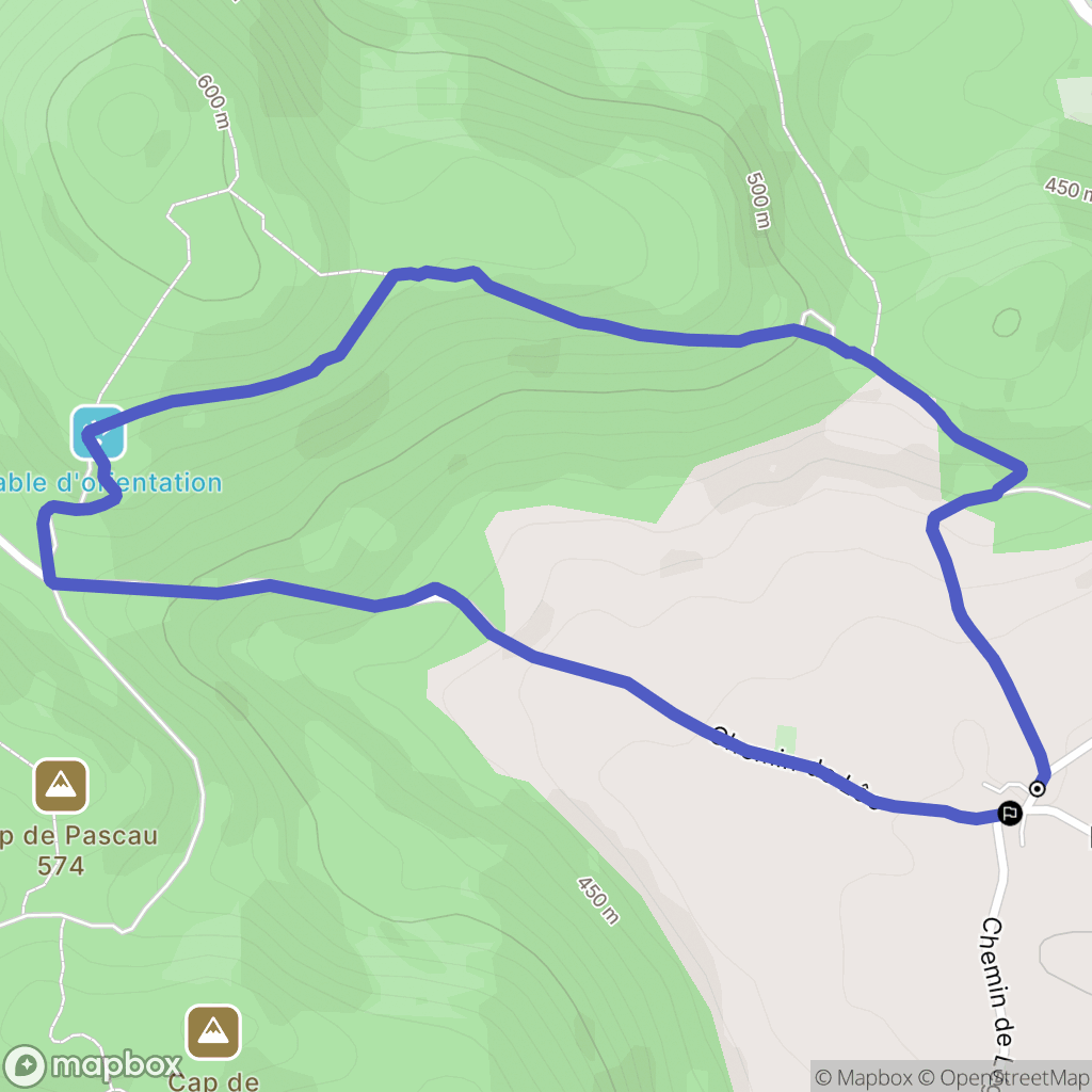 Régades : carte du parcours de randonnée - France