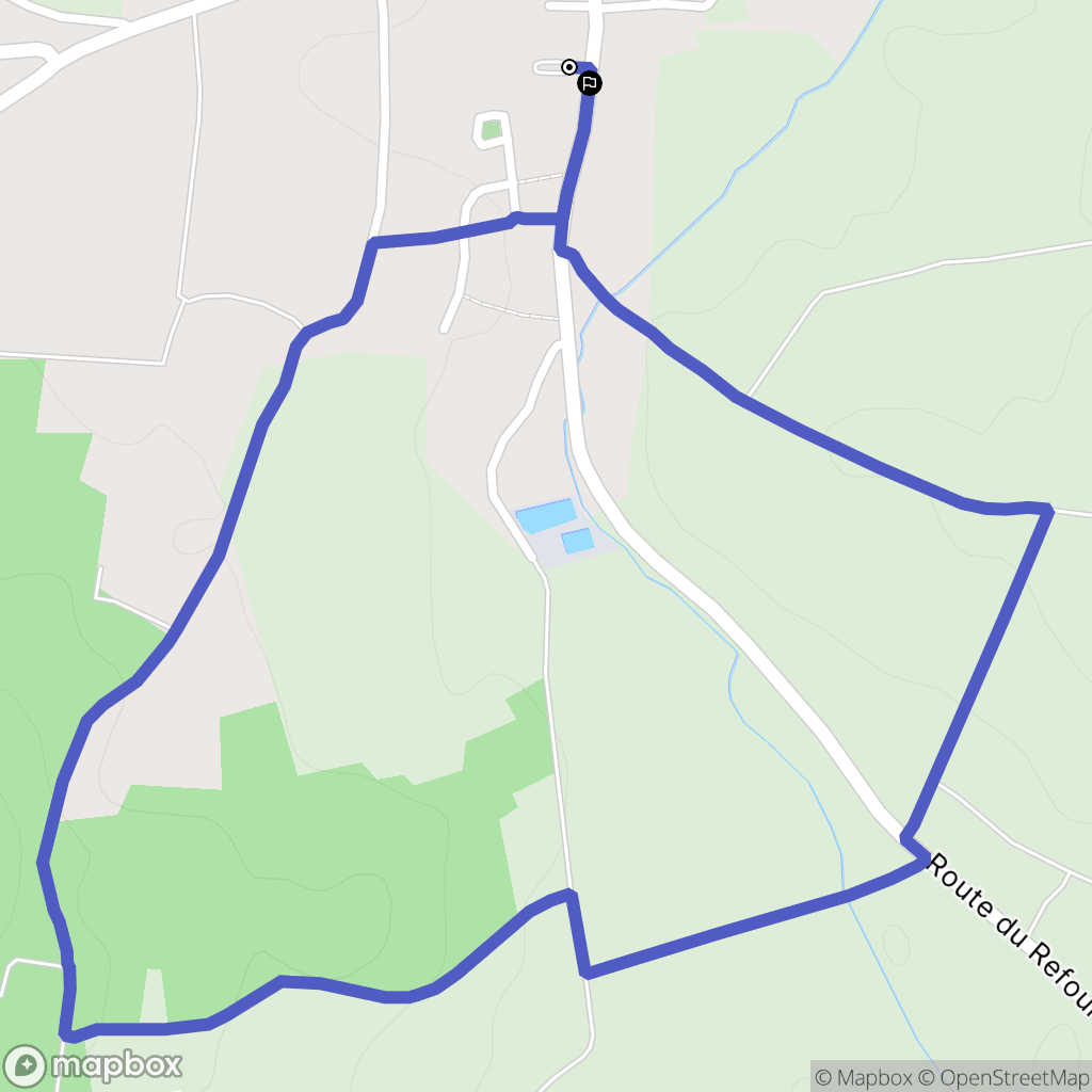 Loire-Authion : carte du parcours de randonnée - France