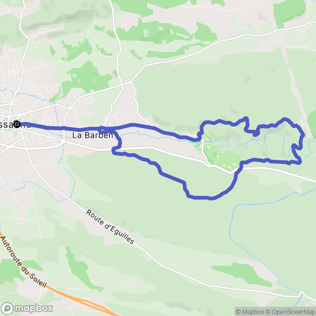 Pélissanne : carte du parcours de randonnée - France