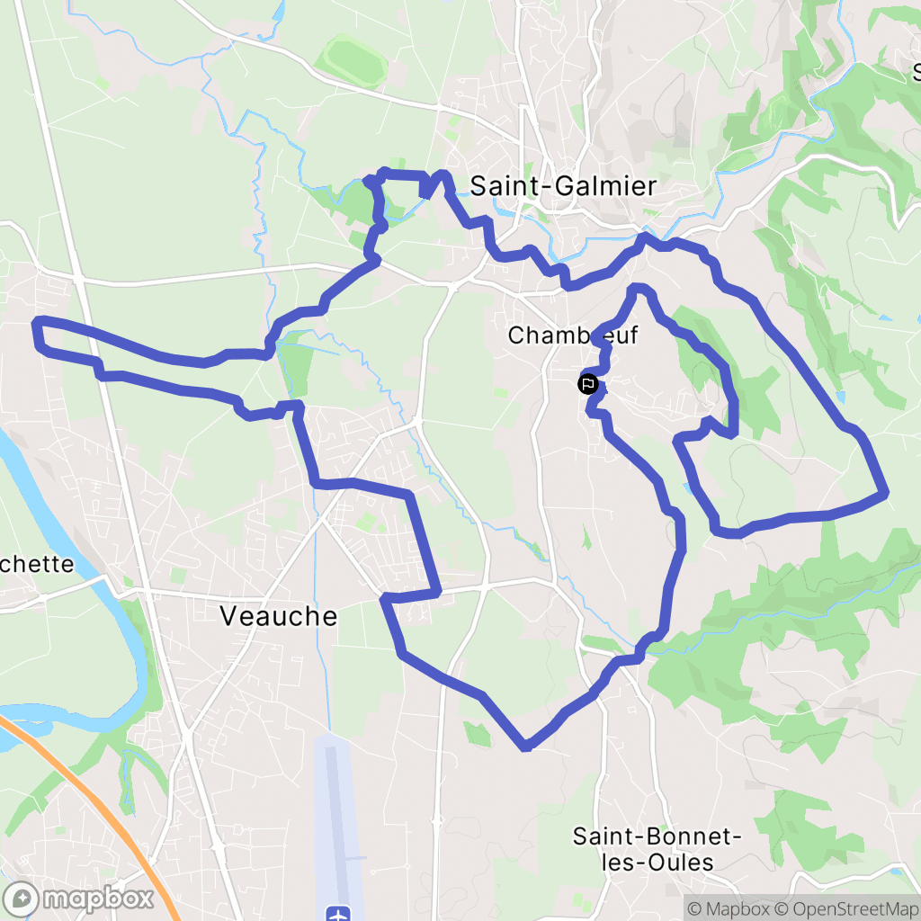 Chambœuf : carte du parcours de randonnée - France