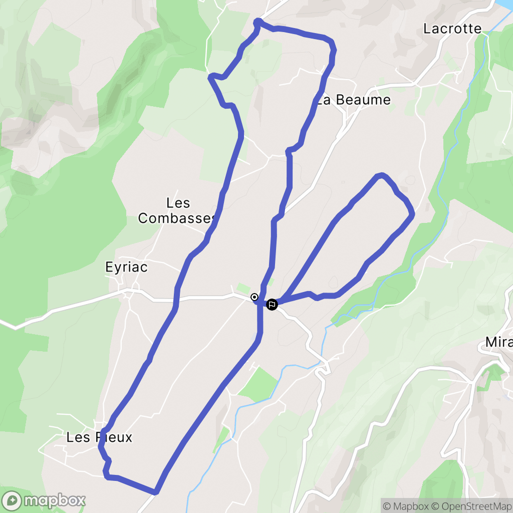 Lussas : carte du parcours de randonnée - France