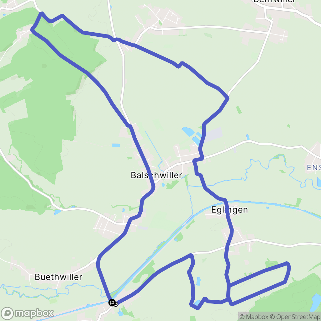 Hagenbach : carte du parcours de randonnée - France