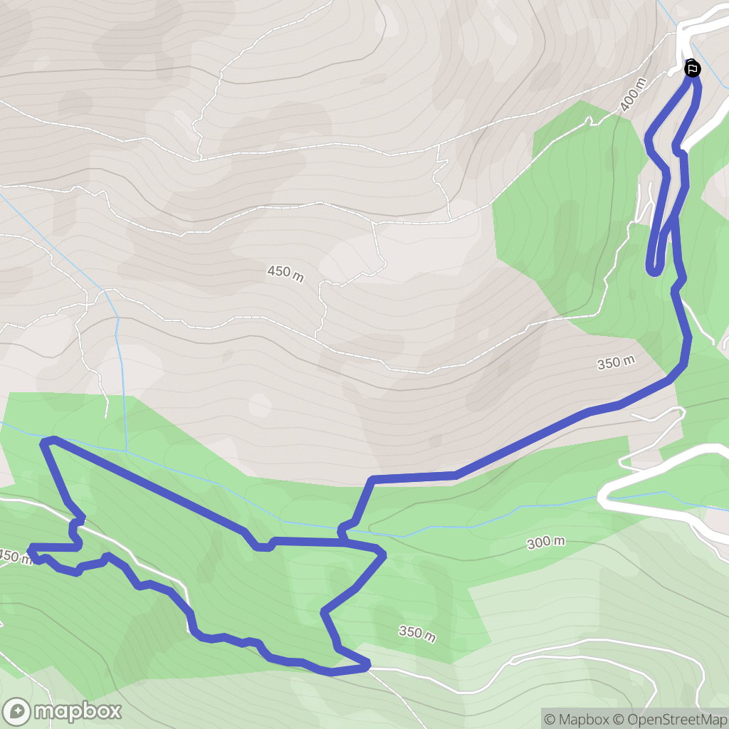 Valle-di-Mezzana : carte du parcours de randonnée - France