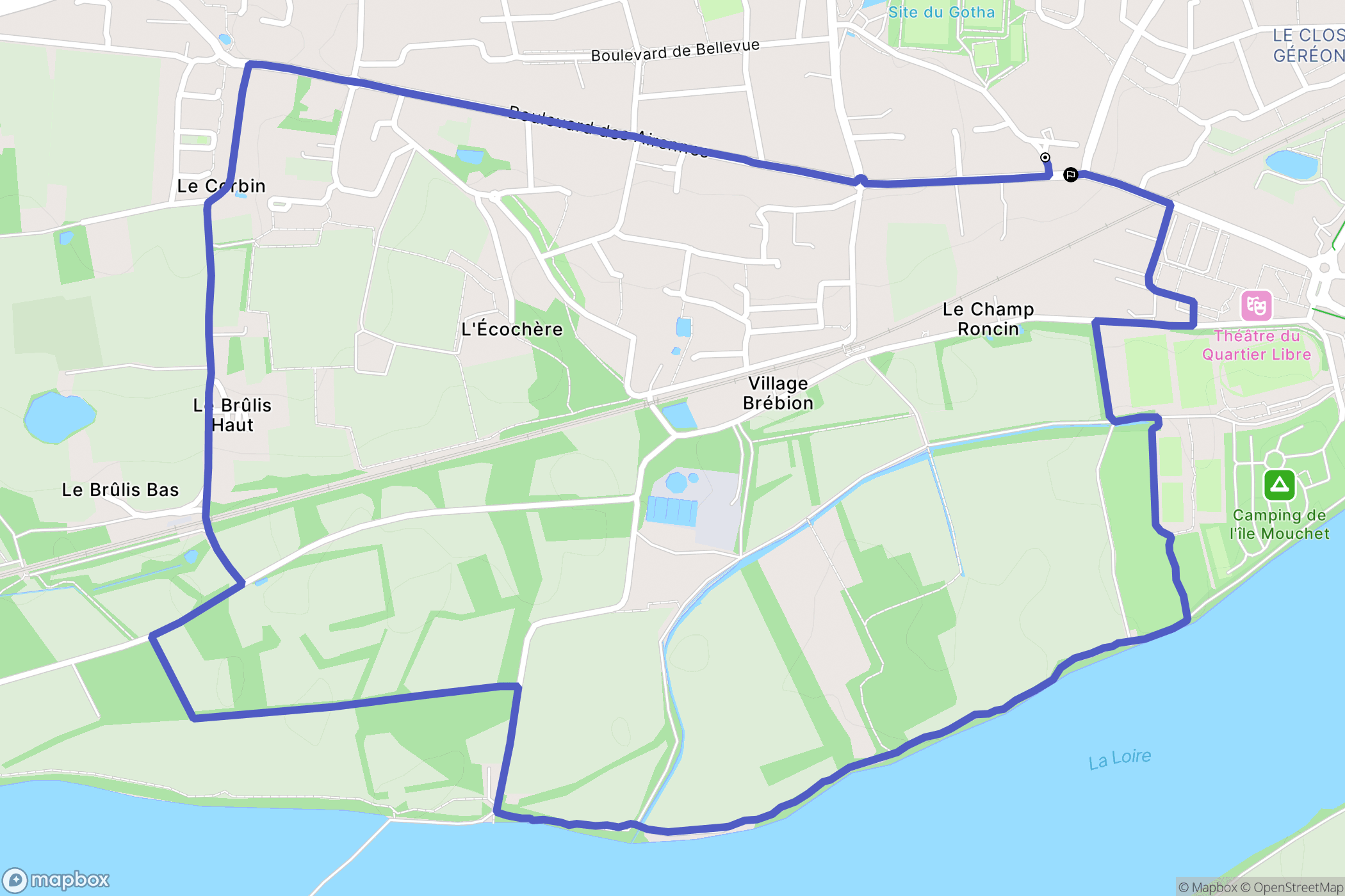 Ancenis-Saint-Géréon : carte du parcours de randonnée - France