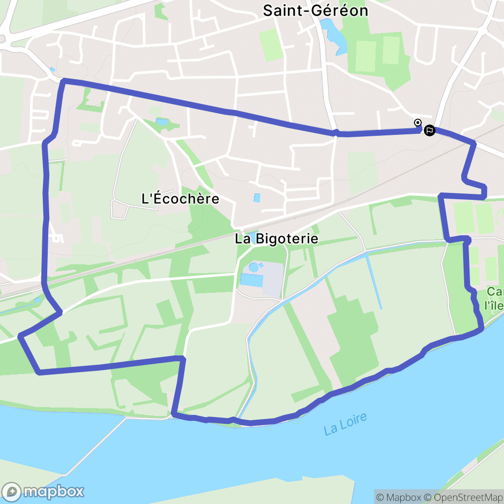 Ancenis-Saint-Géréon : carte du parcours de randonnée - France