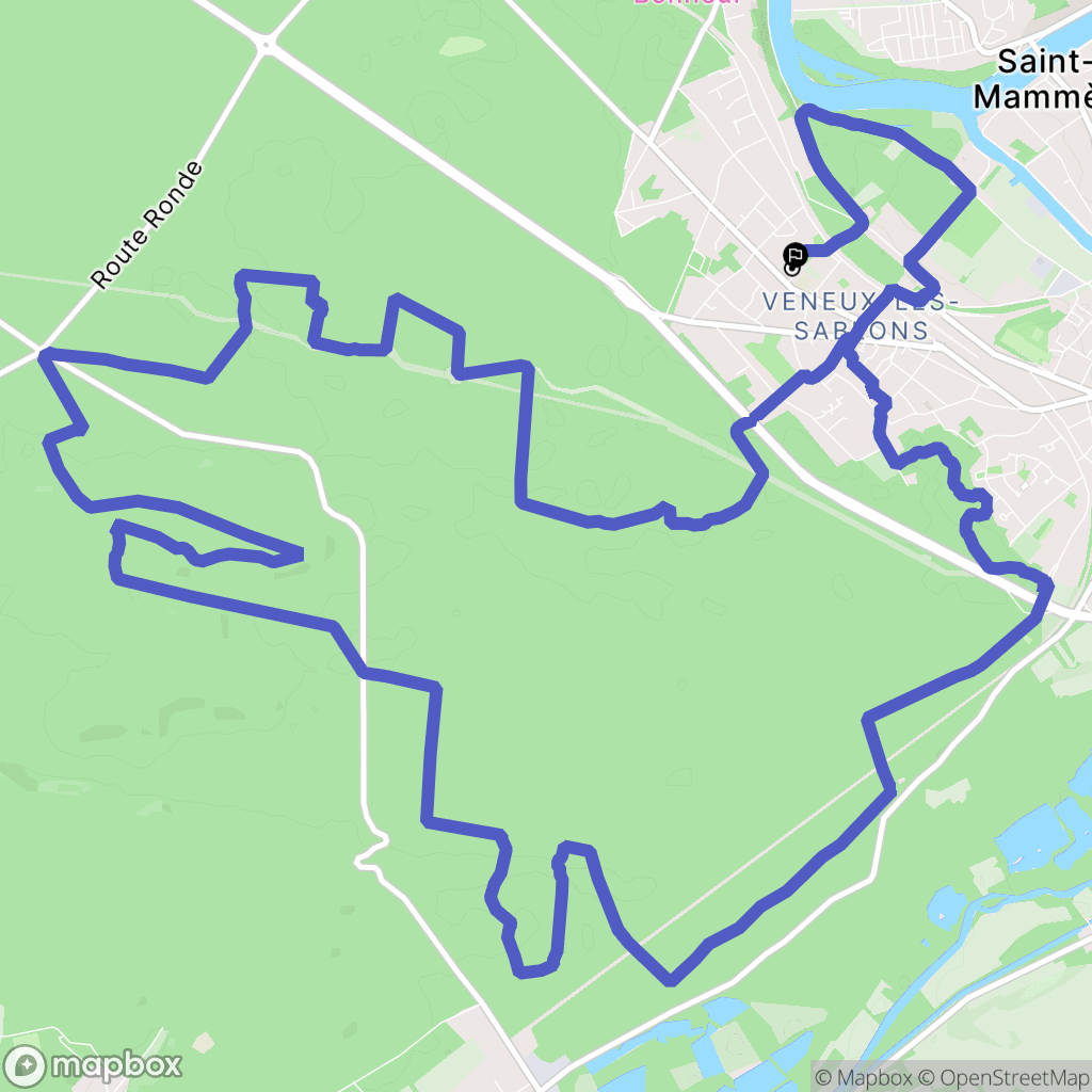 Moret-Loing-et-Orvanne : carte du parcours de randonnée - France
