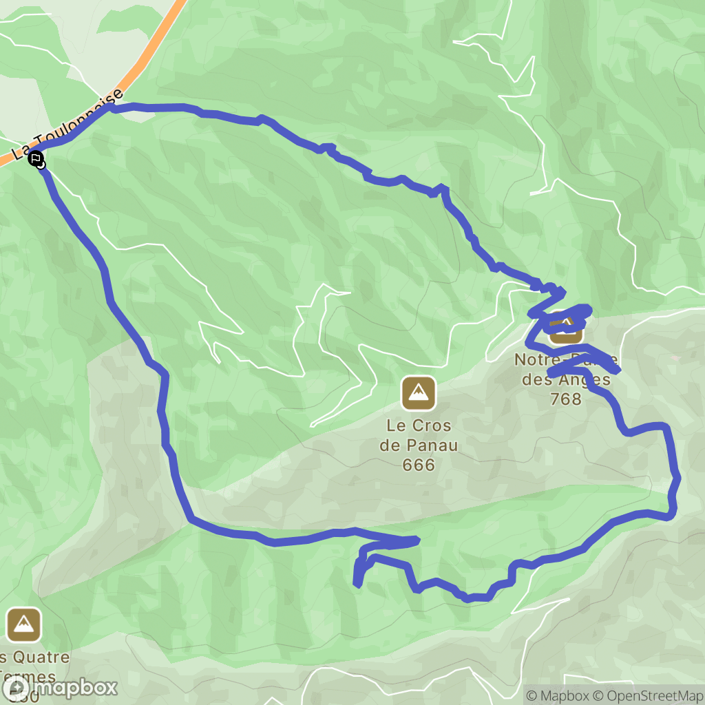 Pignans : carte du parcours de randonnée - France