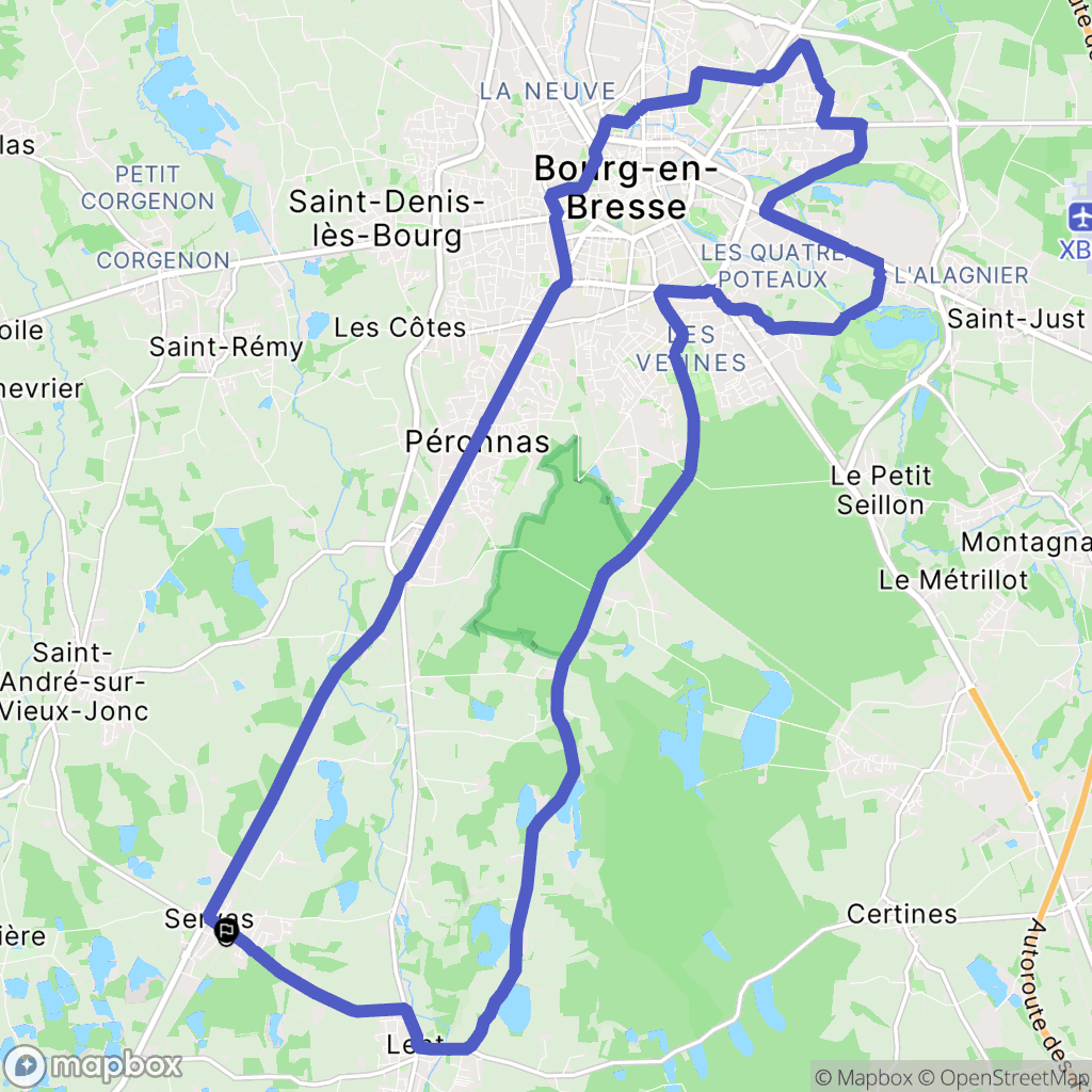 Servas : carte du parcours de randonnée - France