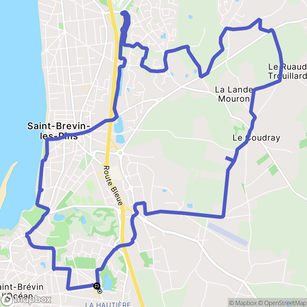 Saint-Brevin-les-Pins : carte du parcours de randonnée - France