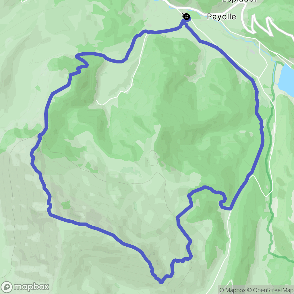 Campan : carte du parcours de randonnée - France