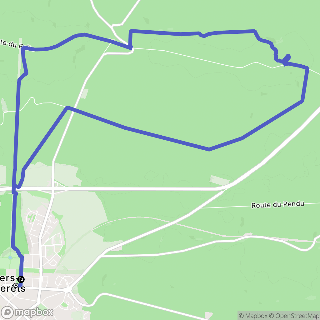 Villers-Cotterêts : carte du parcours de randonnée - France