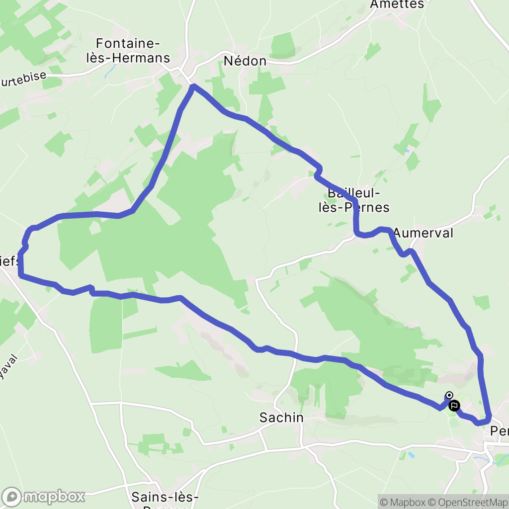 Pernes : carte du parcours de randonnée - France