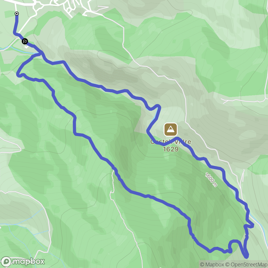 Llo : carte du parcours de randonnée - France