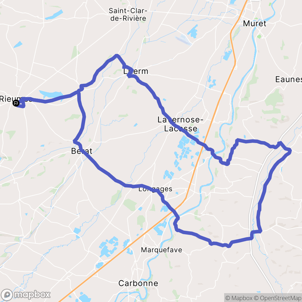 Bérat : carte du parcours de randonnée - France